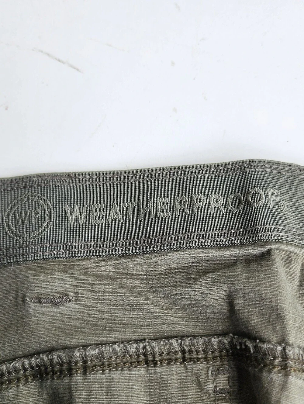 Weatherproof Vintage Men's Chino Short Green Slash Pockets Nylon Regular Fit 40